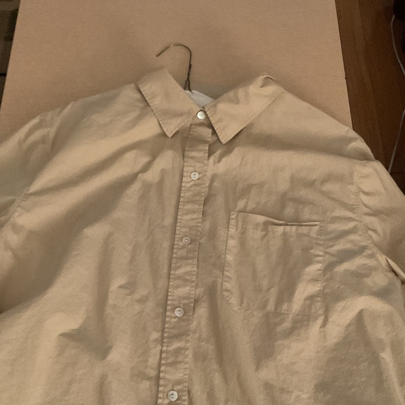 Vince Beige Collared short-sleeved Shirt 100% cotton - Picture 3 of 7